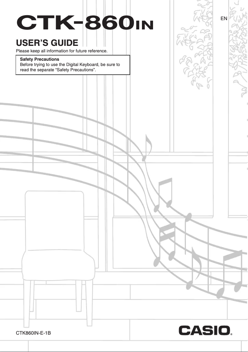 Imagen de la primera página del manual del dispositivo CTK-860IN