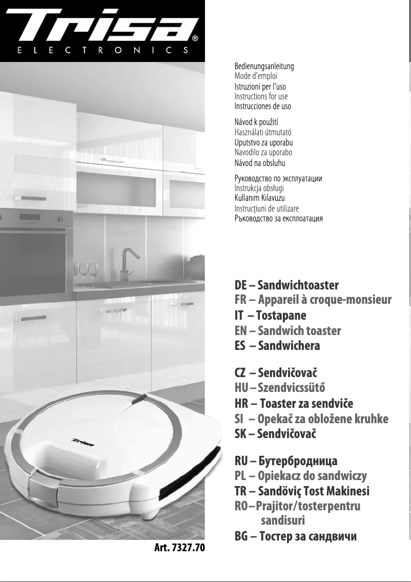Página 1 del manual Manual de usuario Trisa Tasty Toast 7327.70