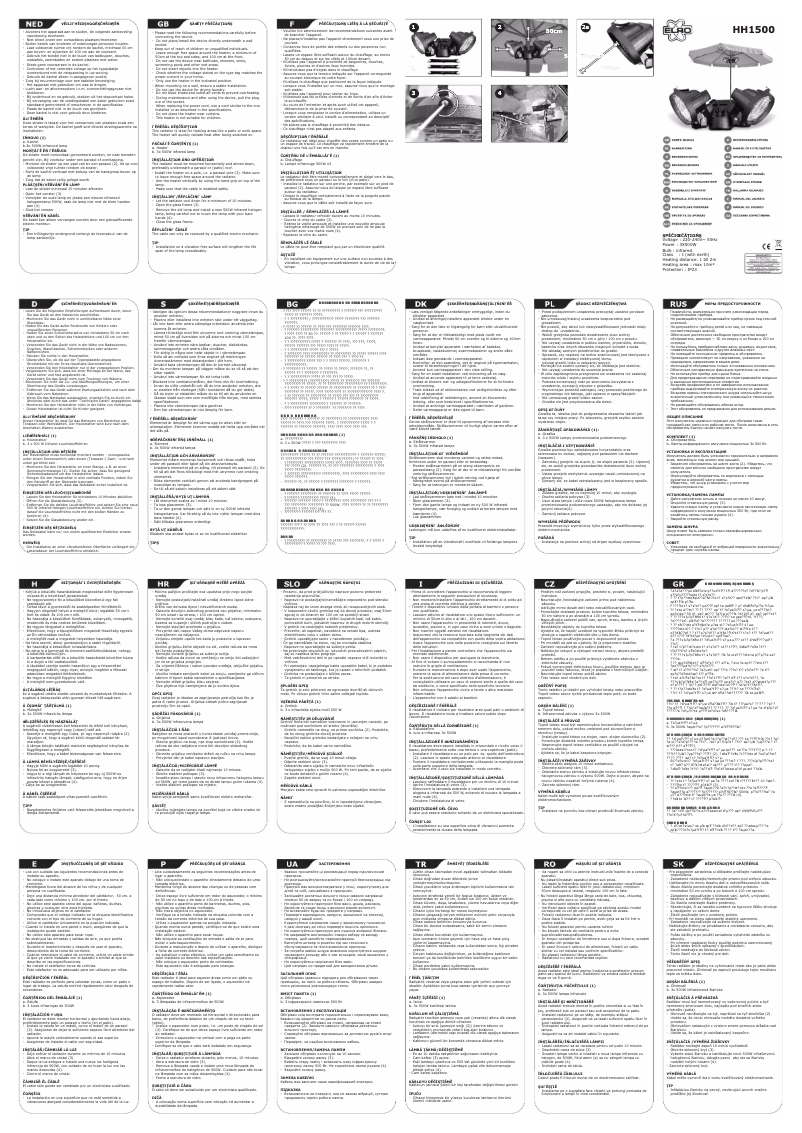 Página 1 del manual Manual de usuario Elro HH1500