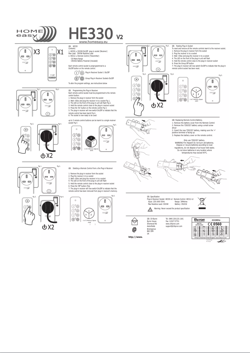 Imagen de la primera página del manual del dispositivo HE330 V2