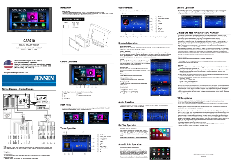 Imagen de la primera página del manual del dispositivo CAR710