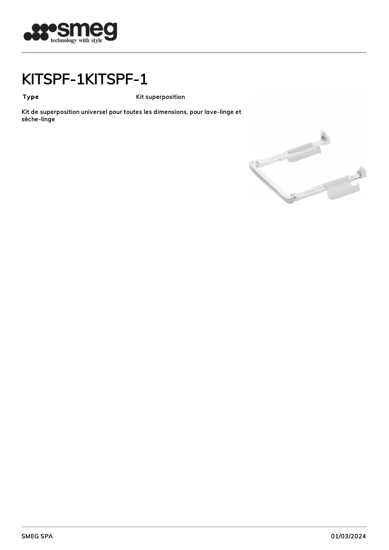 Imagen de la primera página del manual del dispositivo KITSPF-1