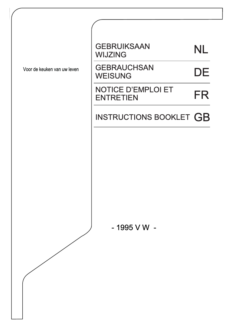 Imagen de la primera página del manual del dispositivo 1995 VW RVS