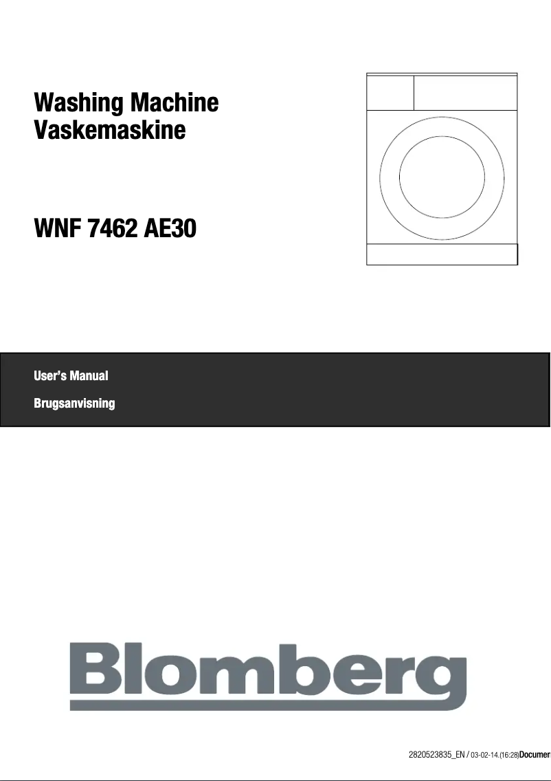 Página 1 del manual Manual de usuario Blomberg WNF 7462 AE30