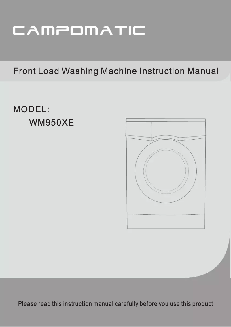 Página 1 del manual Manual de usuario Campomatic WM950XE