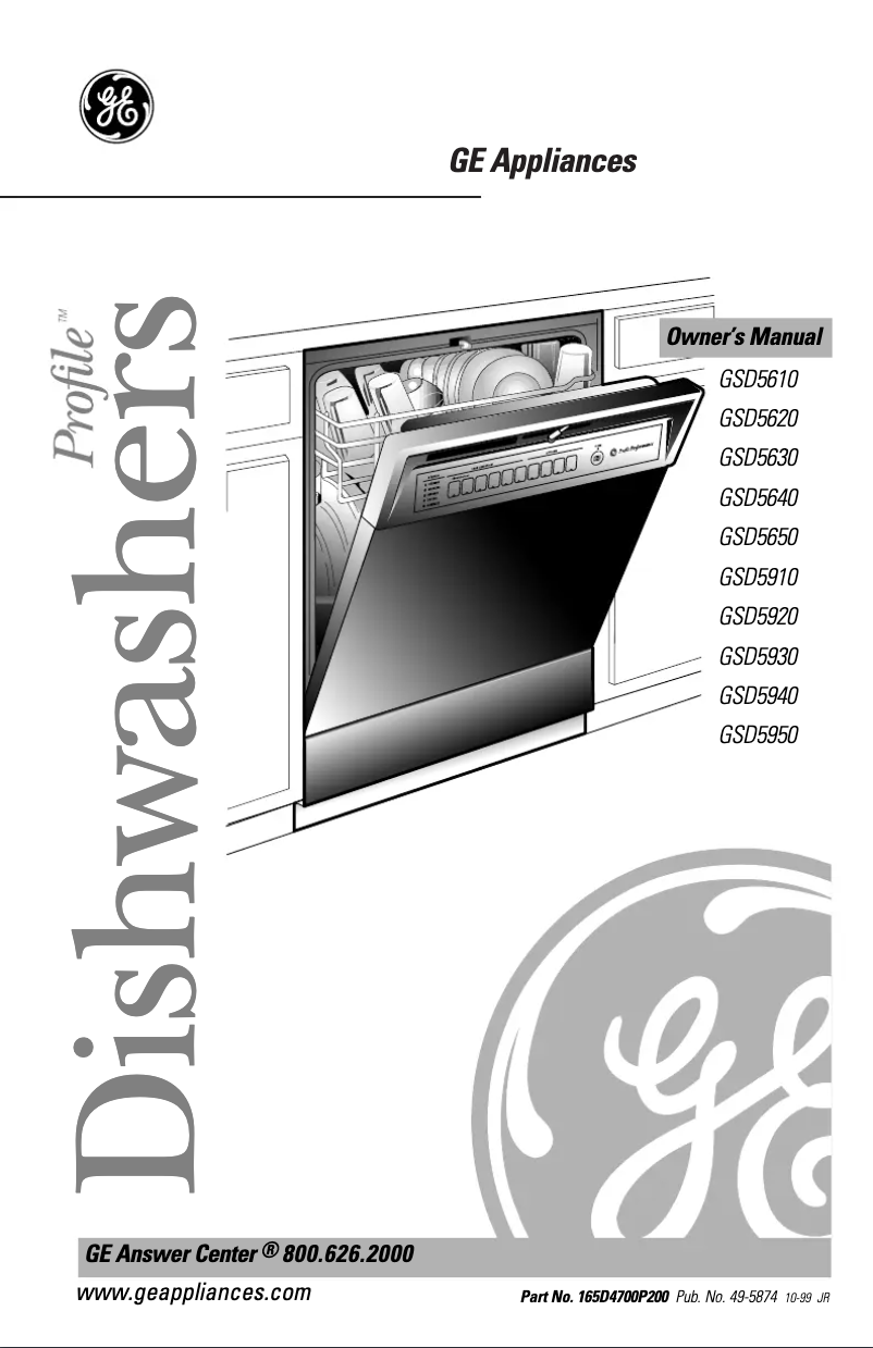 Página 1 del manual Manual de uso y mantenimiento GE Profile Performance Triton GSD5910DAA