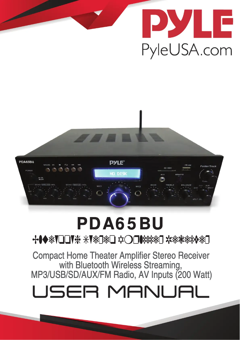 Página 1 del manual Manual de usuario Pyle PDA65BU