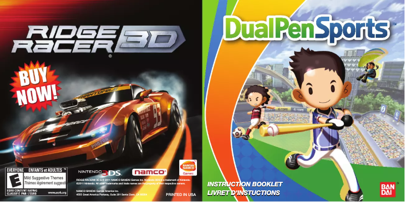 Página 1 del manual Manual de usuario Nintendo DualPen Sports (3DS)