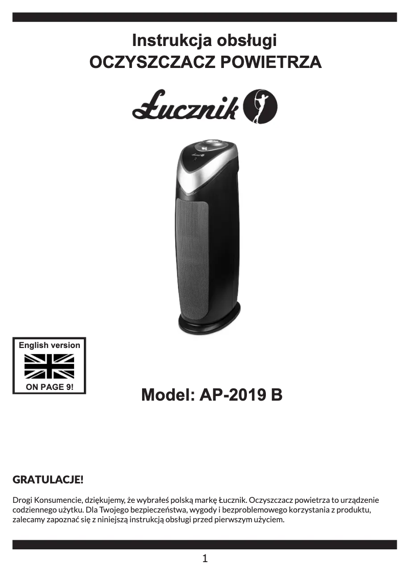 Imagen de la primera página del manual del dispositivo AP-2019 B