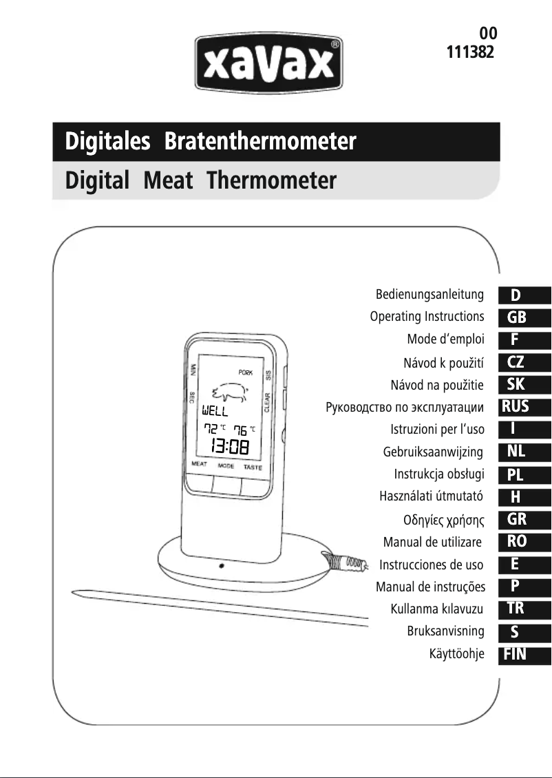 Imagen de la primera página del manual del dispositivo 00111382