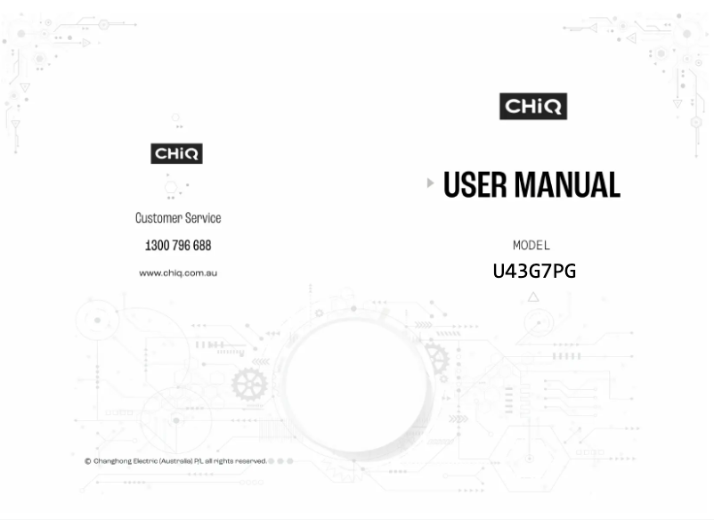 Imagen de la primera página del manual del dispositivo U43G7PG