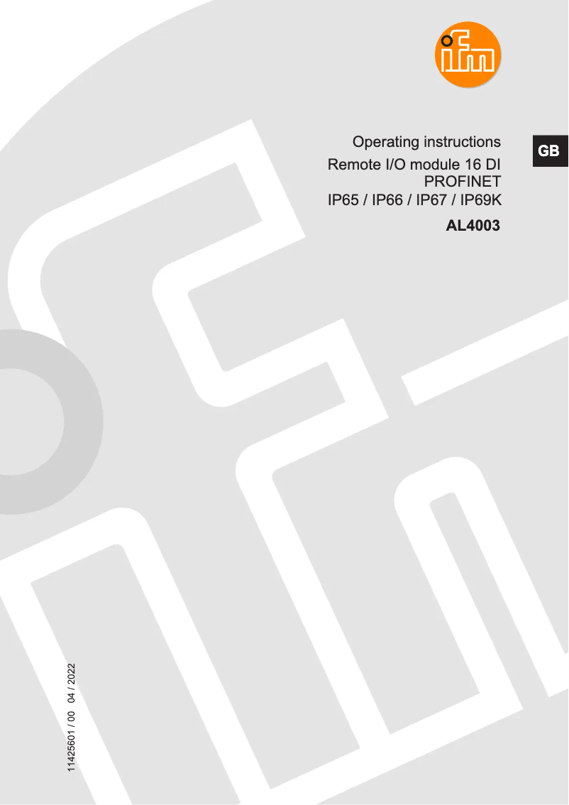 Página 1 del manual Manual de usuario IFM AL4003