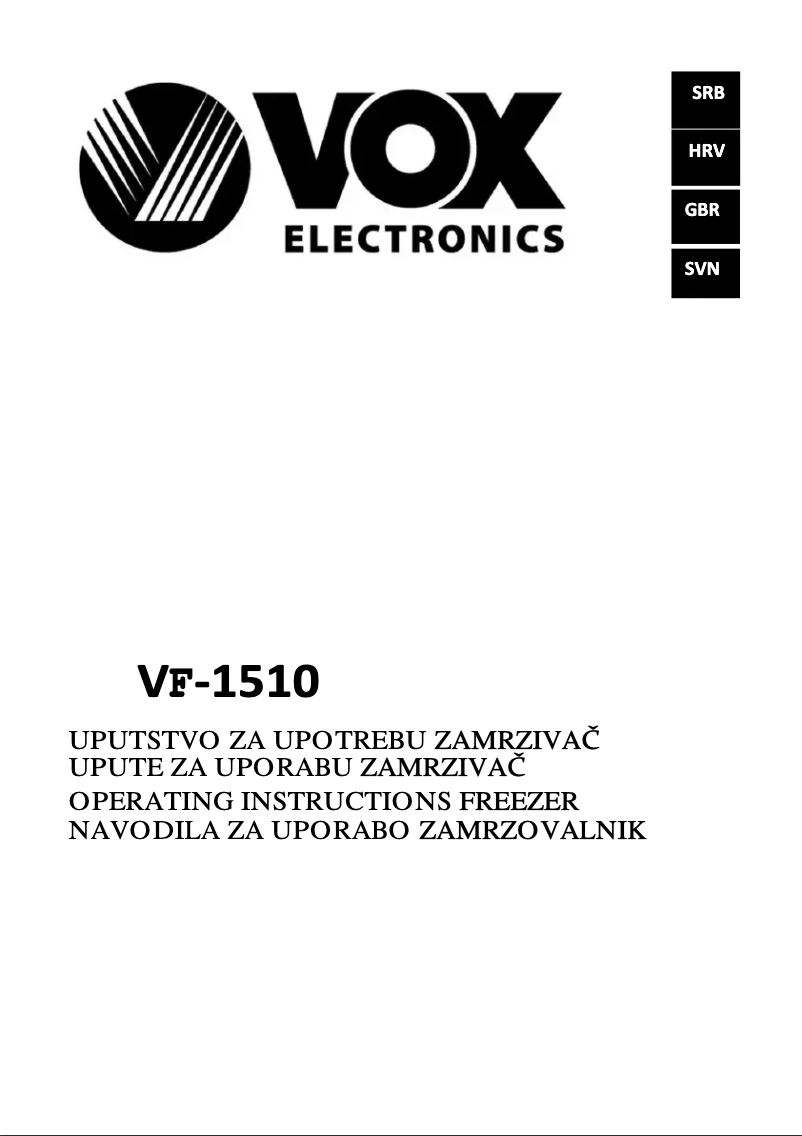 Página 1 del manual Manual de usuario VOX VF1510