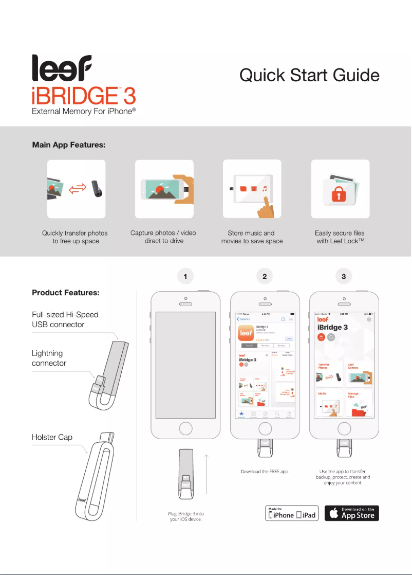 Imagen de la primera página del manual del dispositivo iBridge 3