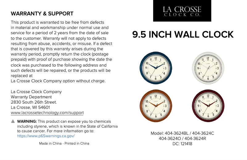 Página 1 del manual Manual de usuario La Crosse Technology 404-3624O