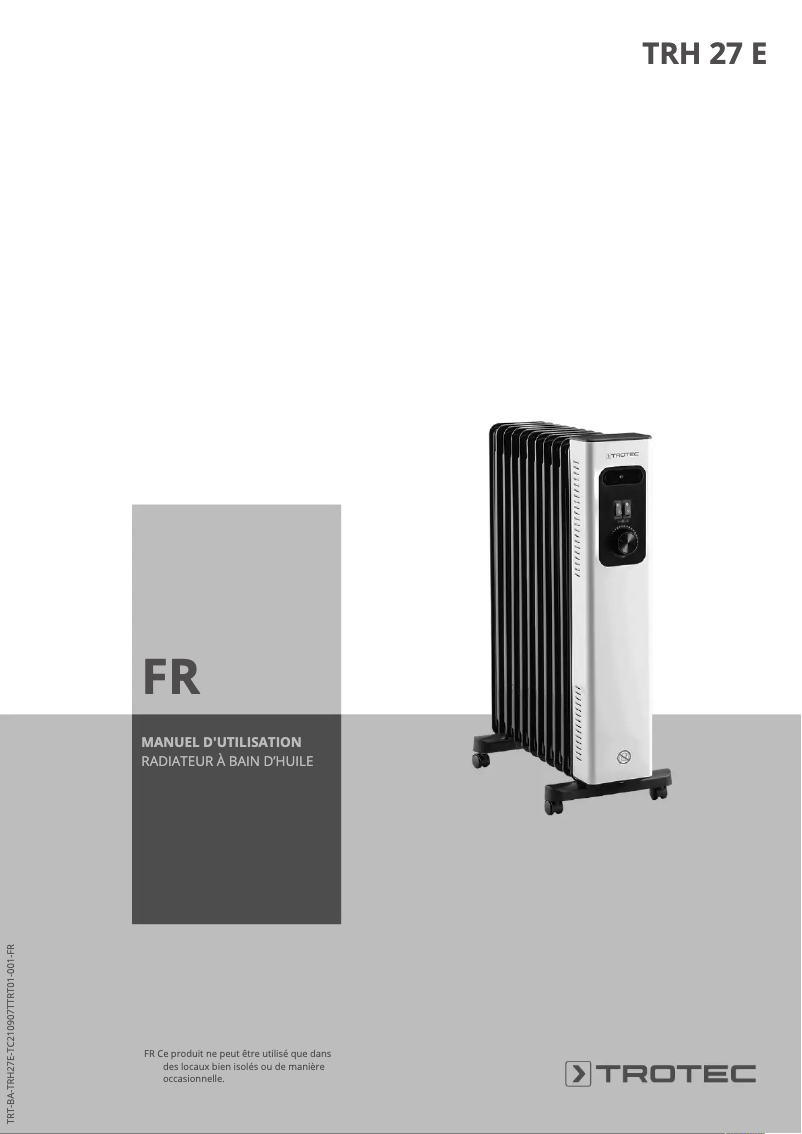 Página 1 del manual Manual de usuario Trotec TRH 27 E