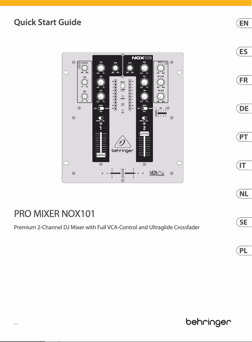 Imagen de la primera página del manual del dispositivo NOX101
