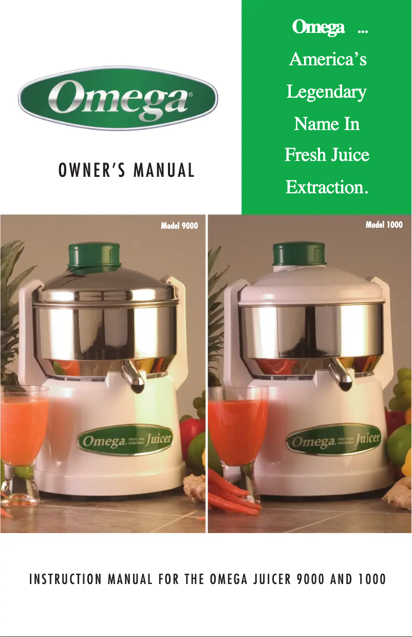 Imagen de la primera página del manual del dispositivo Model 9000