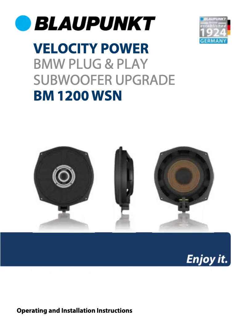 Imagen de la primera página del manual del dispositivo BM 1200 WSN