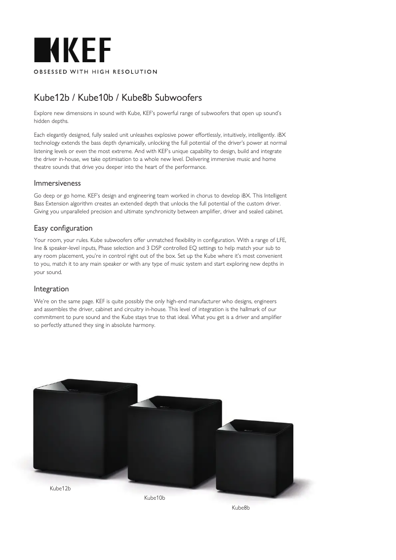 Página nº 1 - Ficha técnica KEF Kube 10b