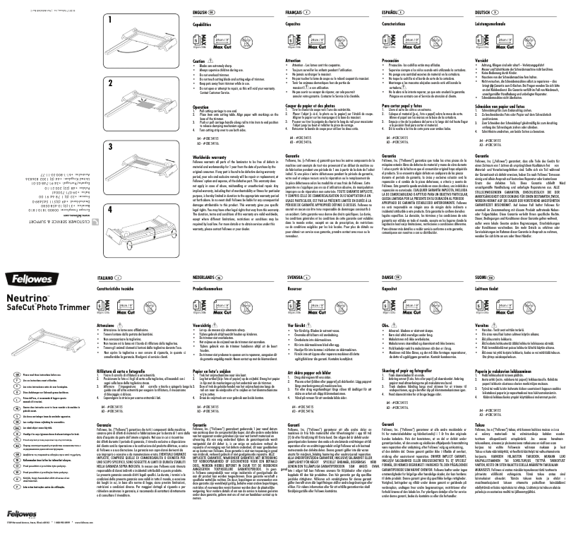 Página 1 del manual Manual de usuario Fellowes Neutrino A5