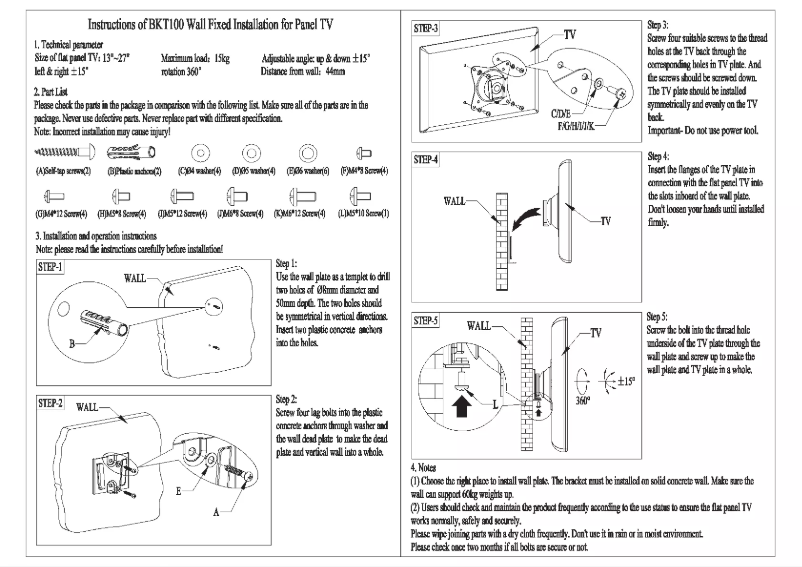 Página 1 del manual Manual de usuario Majestic BKT100