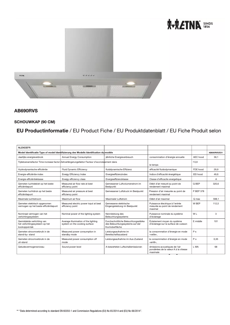 Imagen de la primera página del manual del dispositivo AB690RVS