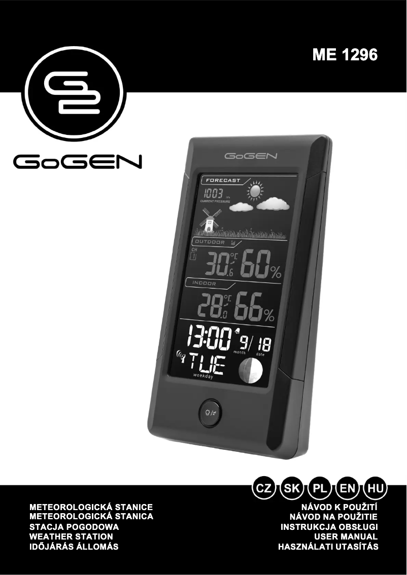 Página nº 1 - Manual de usuario GoGen ME 1296