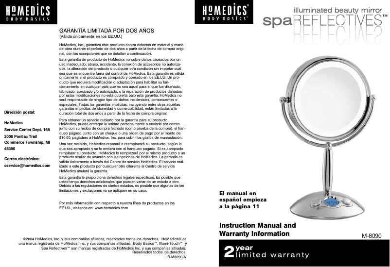 Imagen de la primera página del manual del dispositivo M-8090