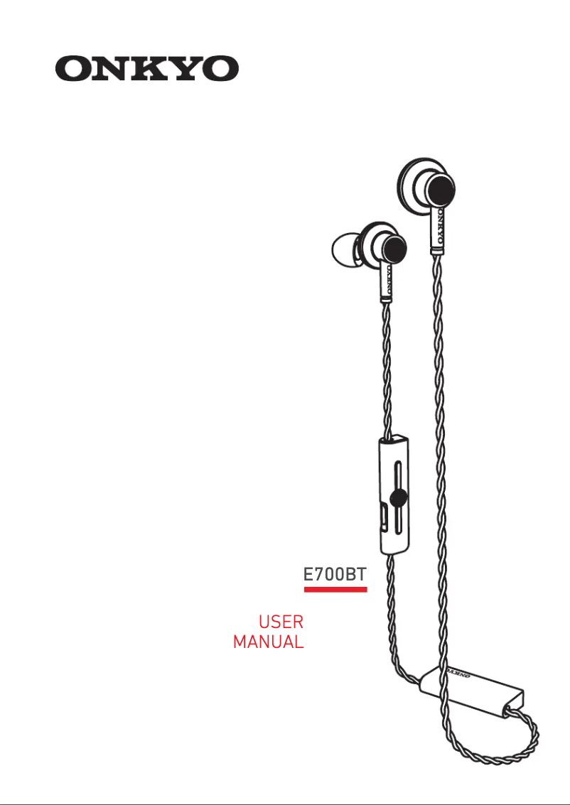 Página 1 del manual Manual de usuario Onkyo E700BT