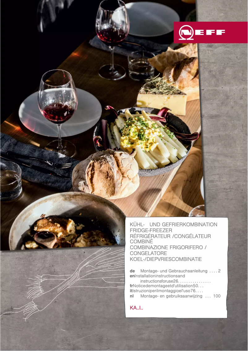 Página nº 1 - Instrucciones / montaje Neff KA3923IE0