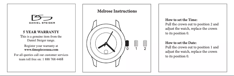 Imagen de la primera página del manual del dispositivo Melrose