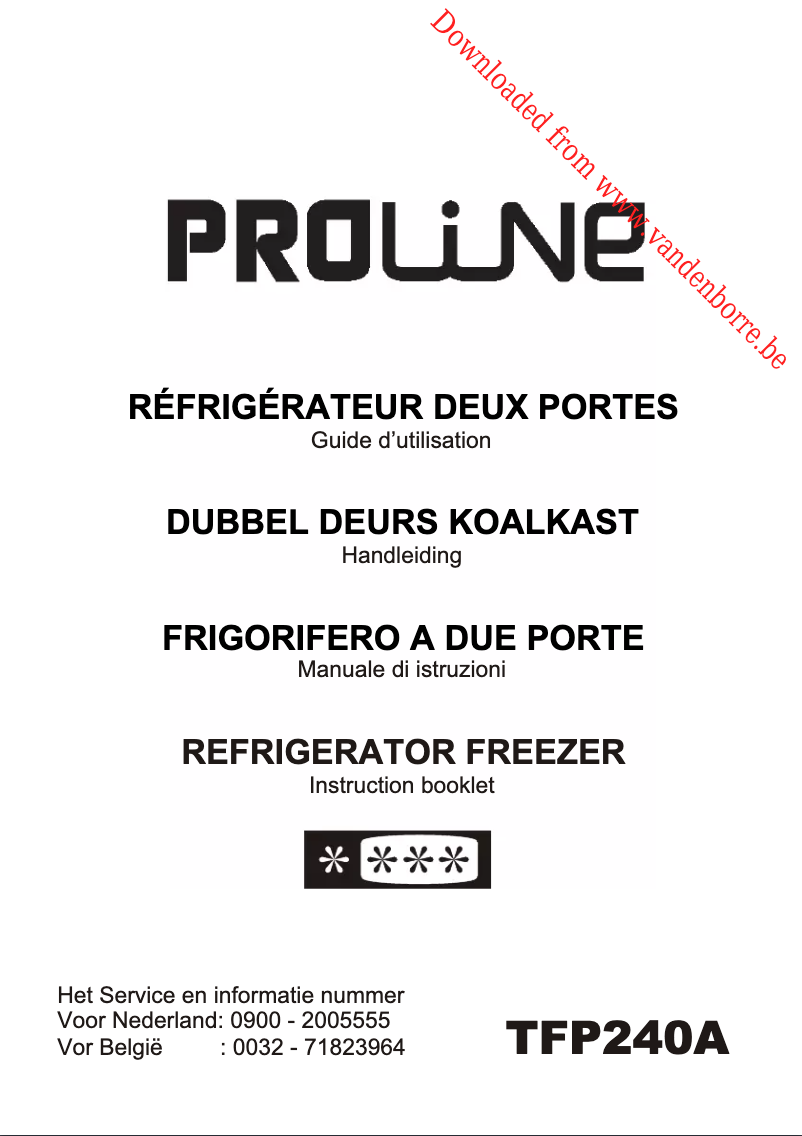 Página 1 del manual Manual de usuario Proline TFP240A