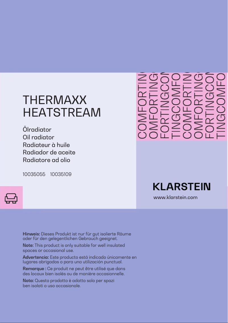 Página 1 del manual Manual de usuario Klarstein Thermaxx Heatstream