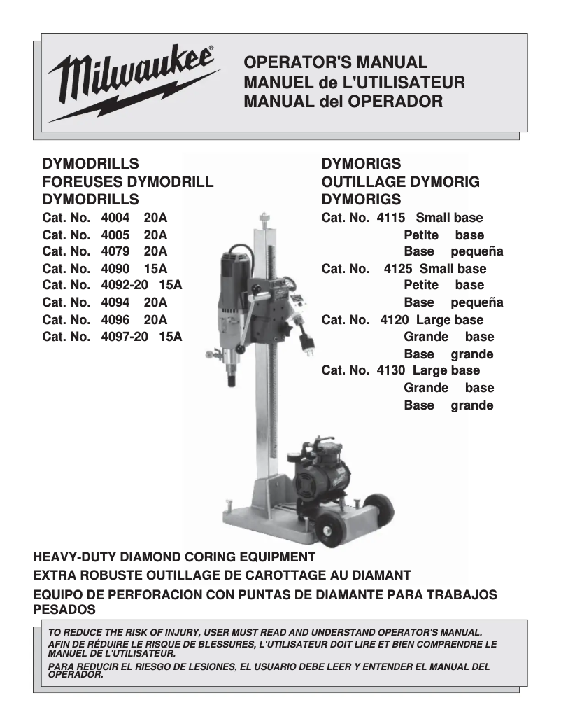 Página 1 del manual Manual de uso y mantenimiento Milwaukee 4097-20