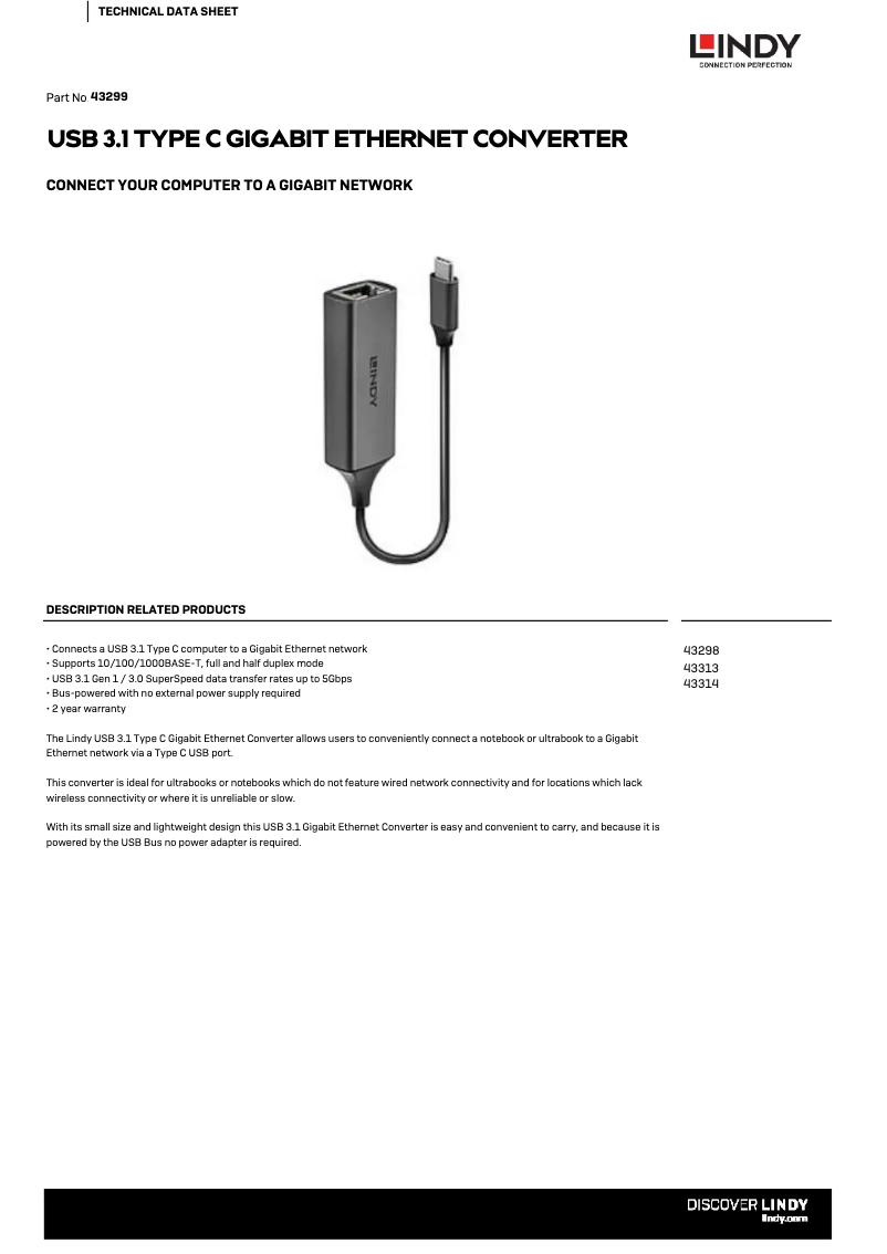 Imagen de la primera página del manual del dispositivo 43299