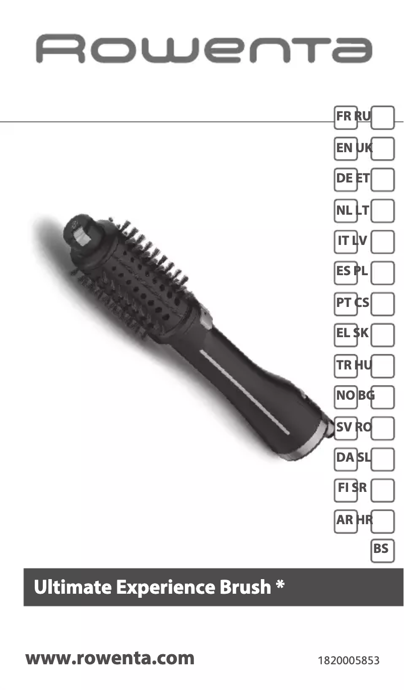 Página 1 del manual Manual de usuario Rowenta Ultimate Experience CF9625
