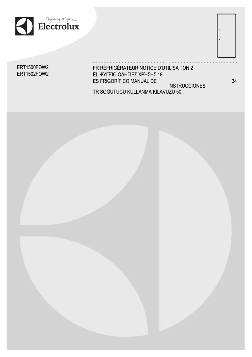 Página 1 del manual Manual de usuario Electrolux ERT1502FOW2