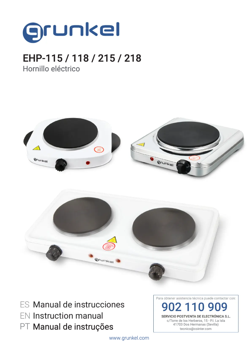 Página 1 del manual Manual de usuario Grunkel EHP-215