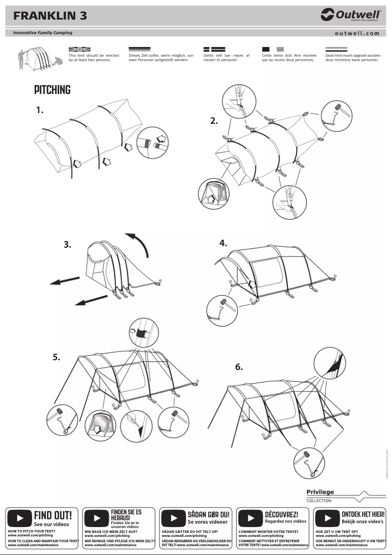 Página 1 del manual Manual de usuario Outwell Franklin 3