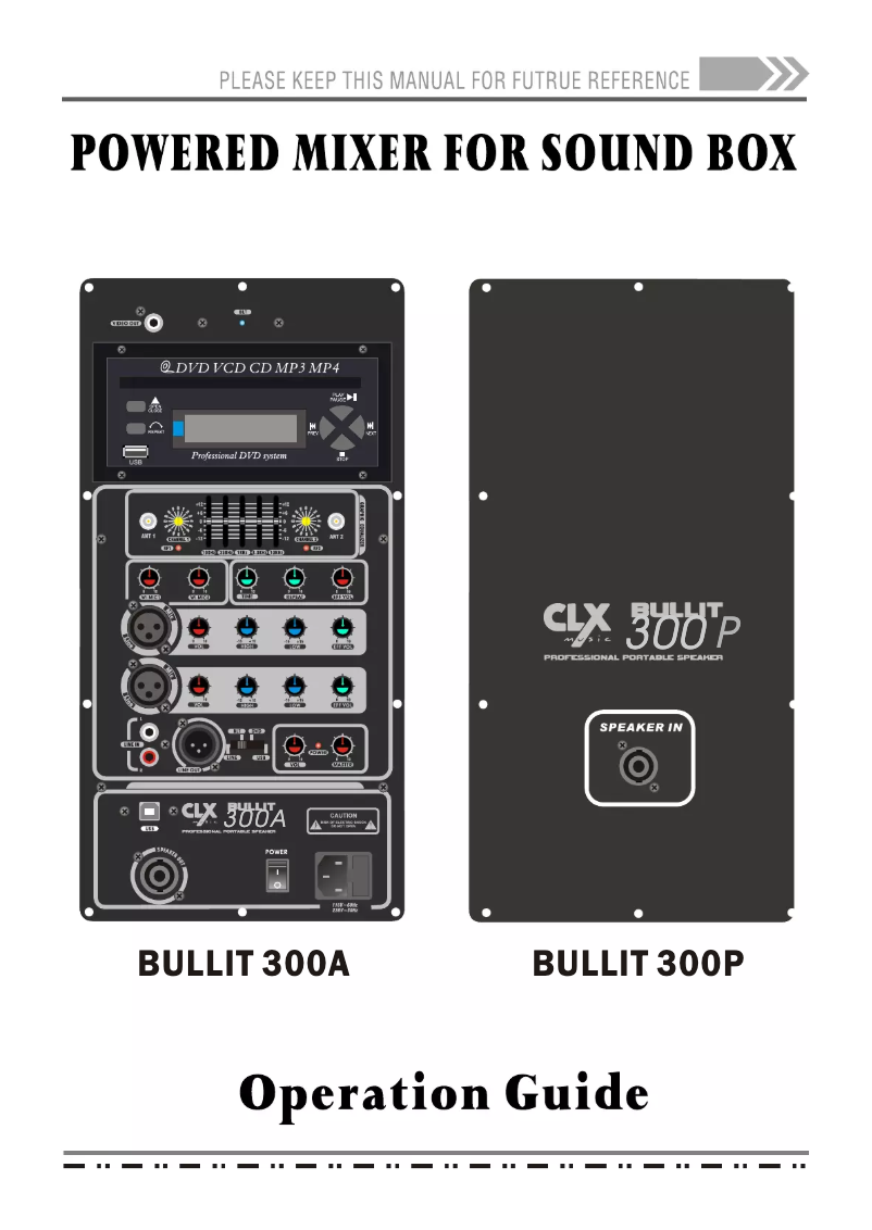 Imagen de la primera página del manual del dispositivo Bullit 300A