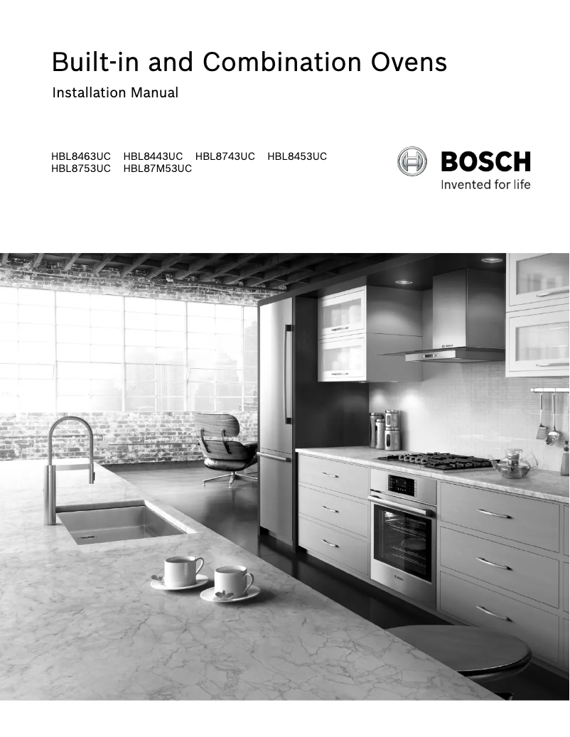 Página nº 1 - Guía de instalación Bosch HBL8463UC