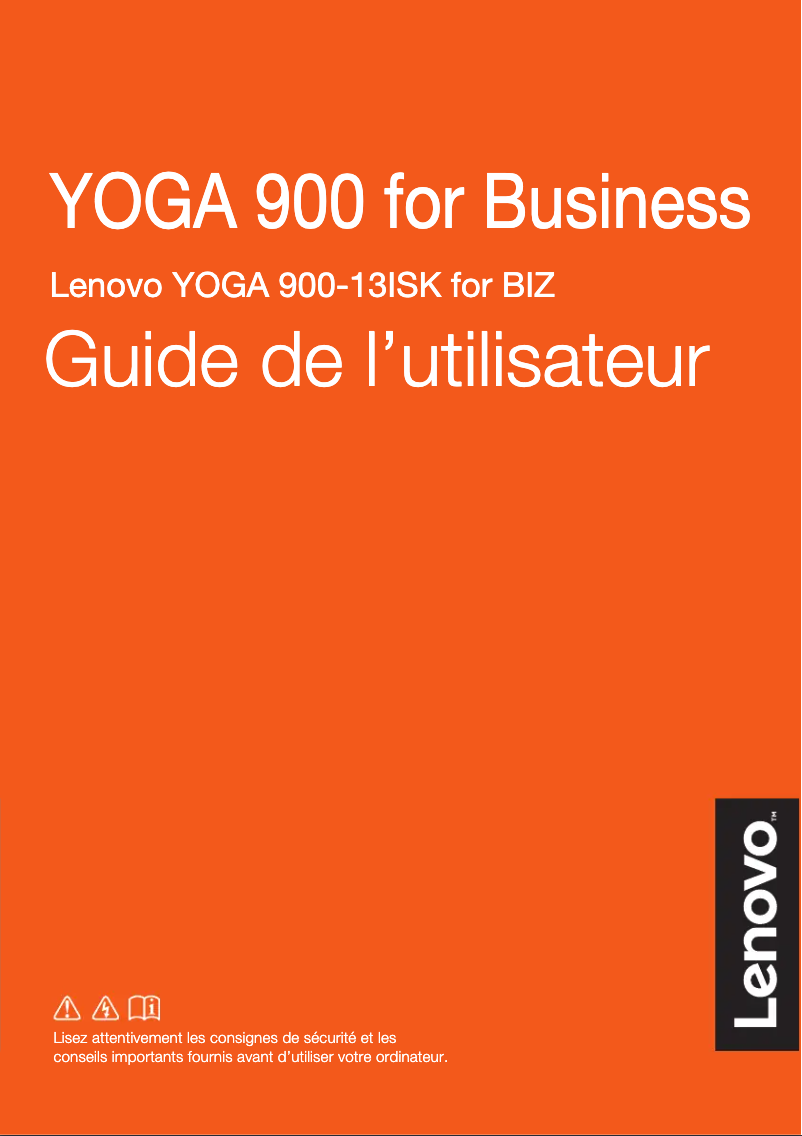 Imagen de la primera página del manual del dispositivo Yoga Business 900