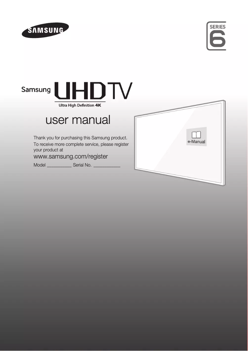 Página 1 del manual Guía de instalación Samsung UE40JU6000K