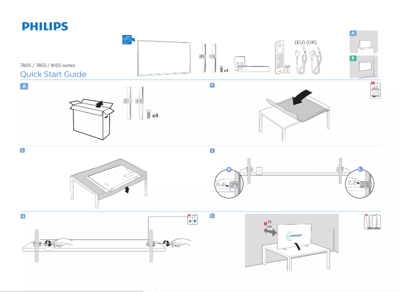 Página 1 del manual Guía de inicio rápido Philips 43PUS7855
