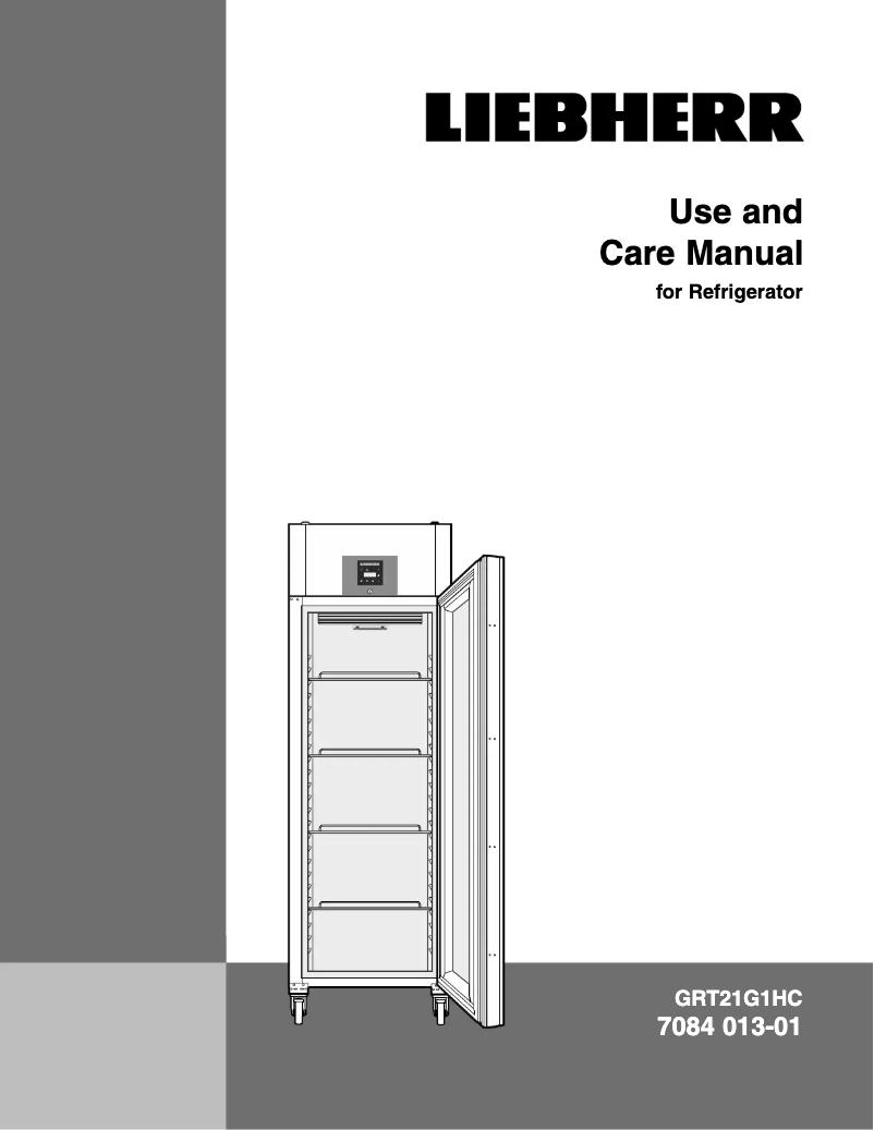 Página 1 del manual Manual de usuario Liebherr GRT21G1HC