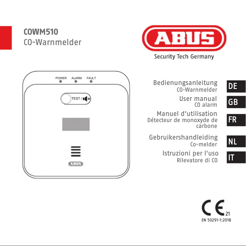 Página 1 del manual Manual de usuario Abus COWM510
