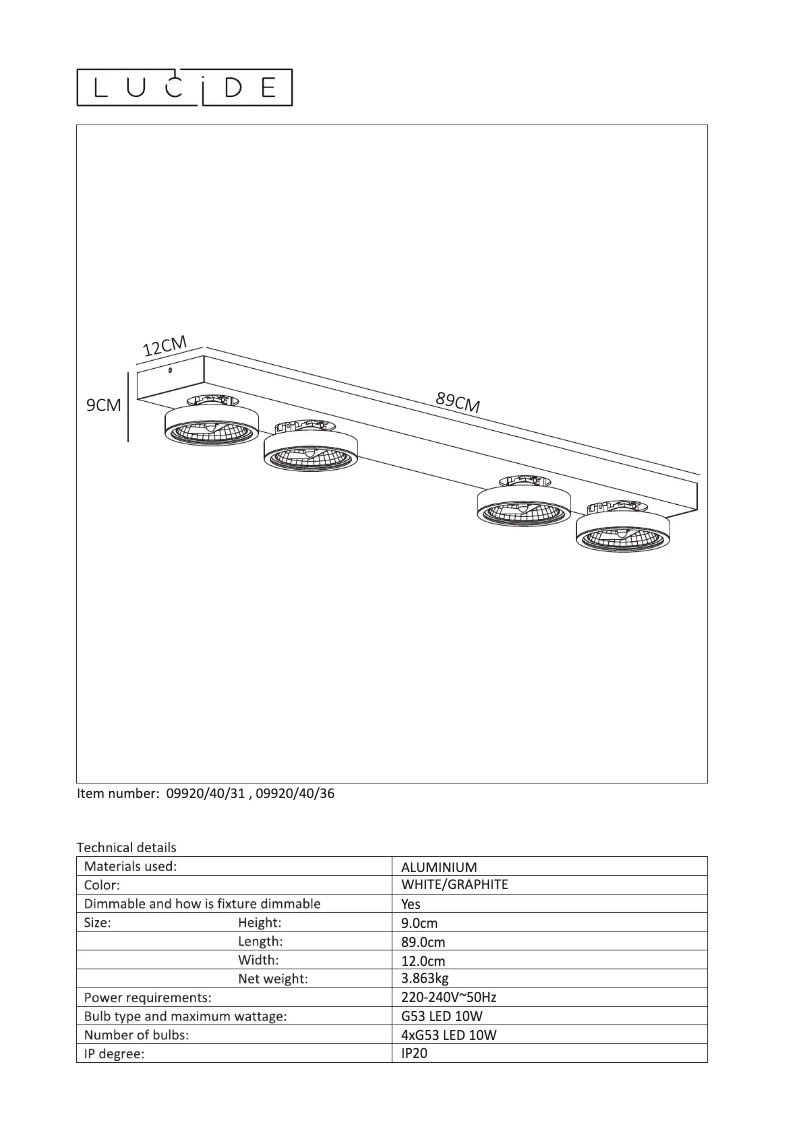 Imagen de la primera página del manual del dispositivo Nenad ar111 09920/40/31