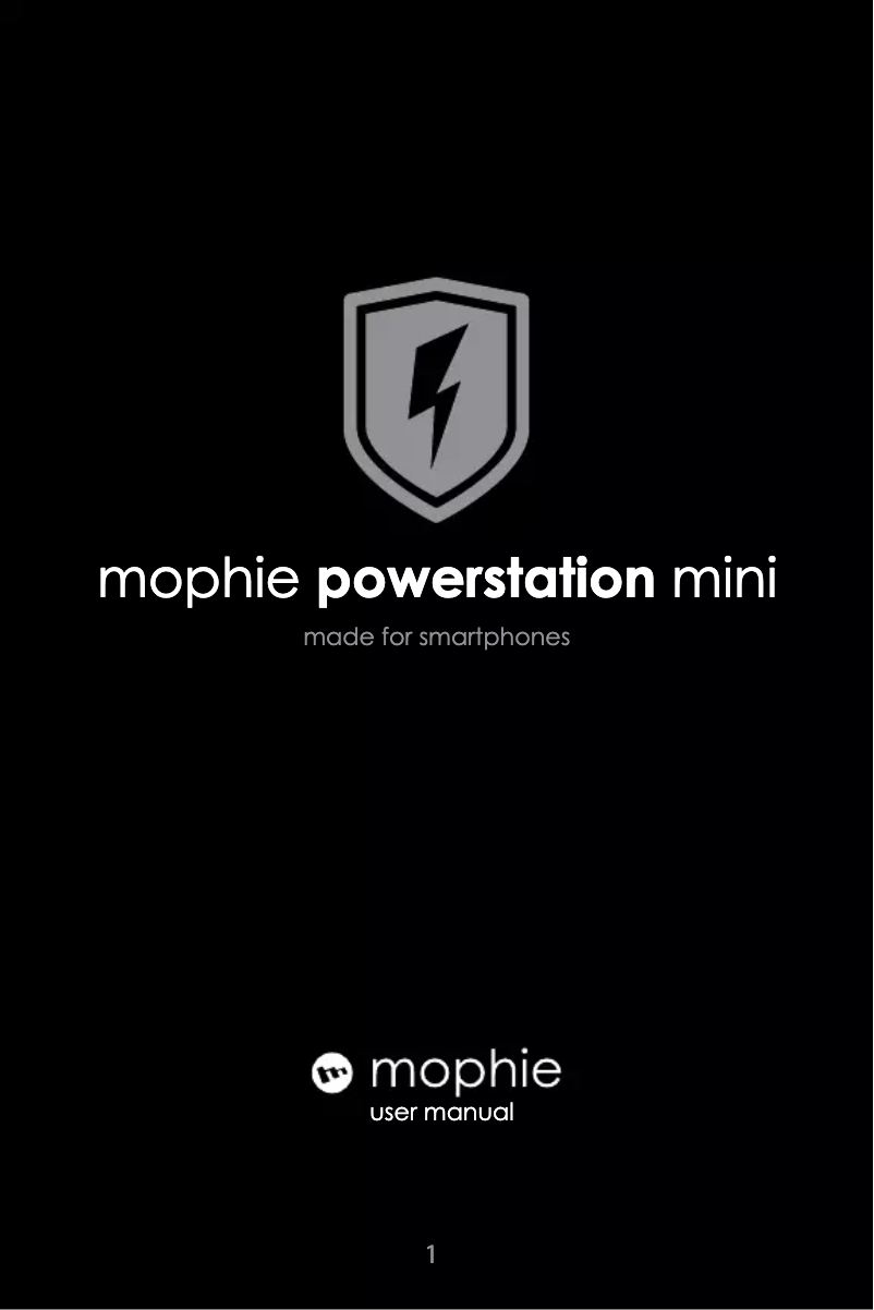 Página 1 del manual Manual de usuario Mophie Juice Pack Powerstation mini