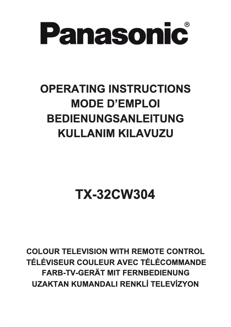 Imagen de la primera página del manual del dispositivo TX-32CW304